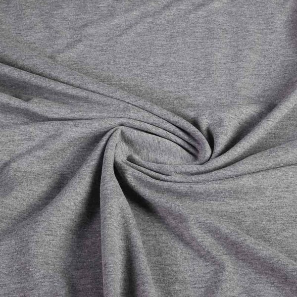 Tricot fabric dark grey melange
