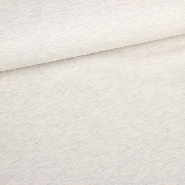 Tricot fabric light grey melange