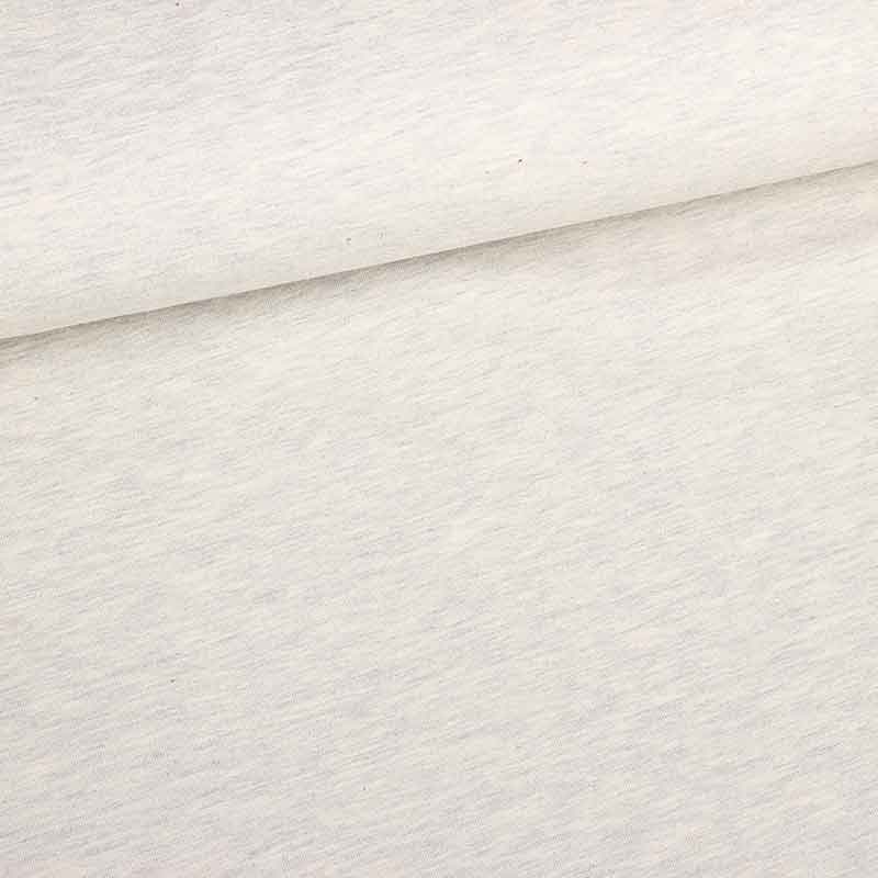 Tricot fabric light grey melange