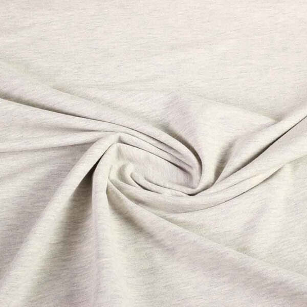 Tricot fabric light grey melange