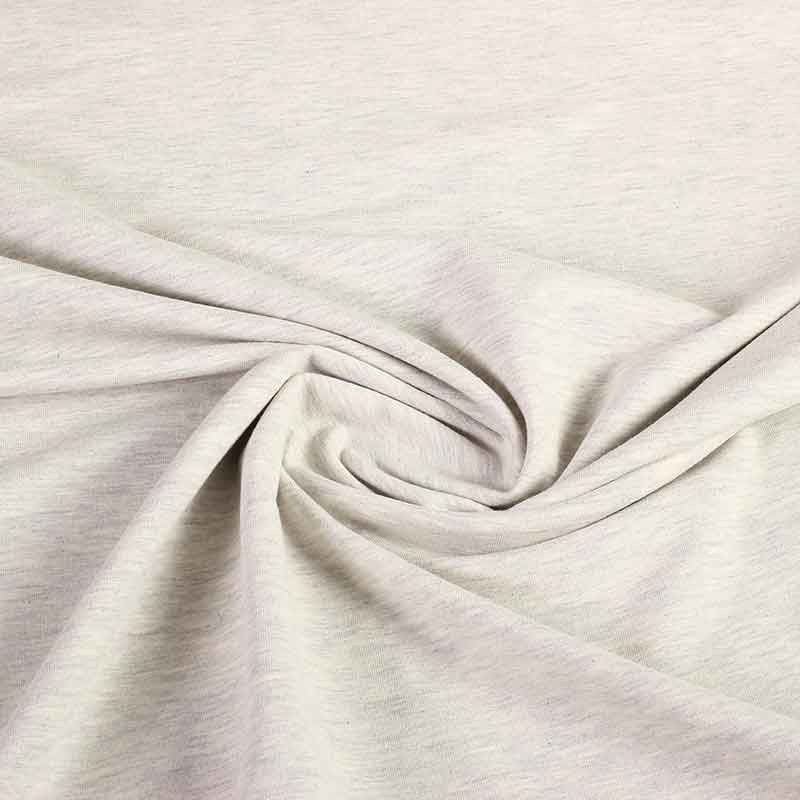 Tricot fabric light grey melange