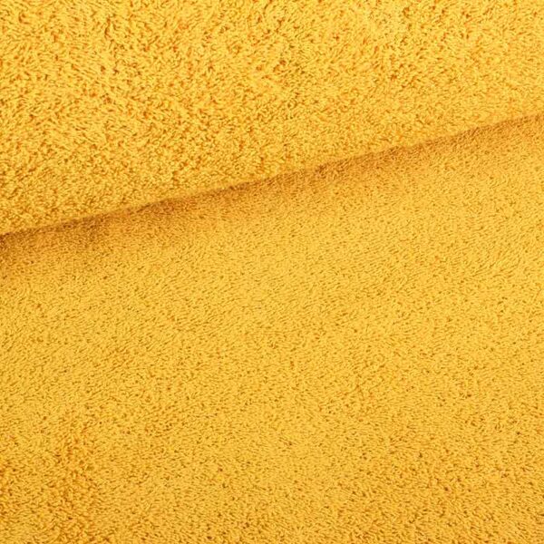 Terry fabric ochre yellow