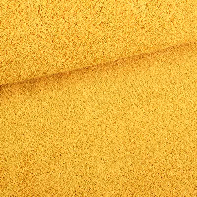 Terry fabric ochre yellow