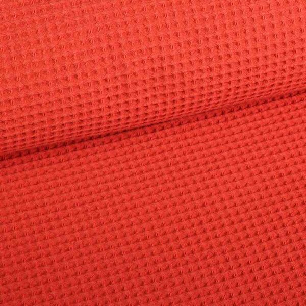 Waffle fabric cotton rust