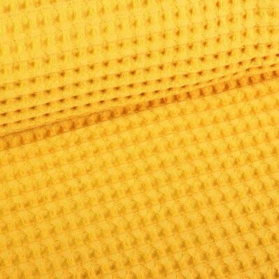 Waffle cotton large ochre yellow