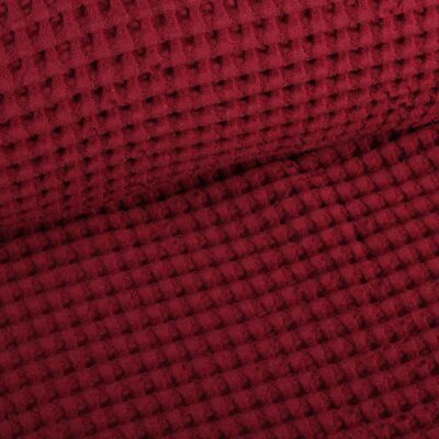 Waffle cotton large bordeaux