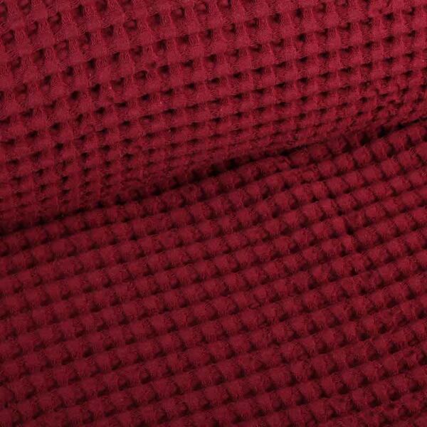 Waffle cotton large bordeaux