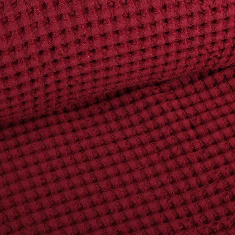 Waffle cotton large bordeaux