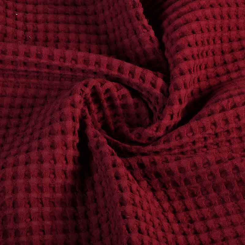 Waffle cotton large bordeaux