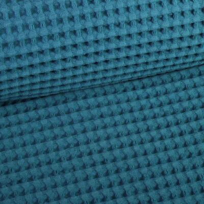 Waffle fabric large petrol