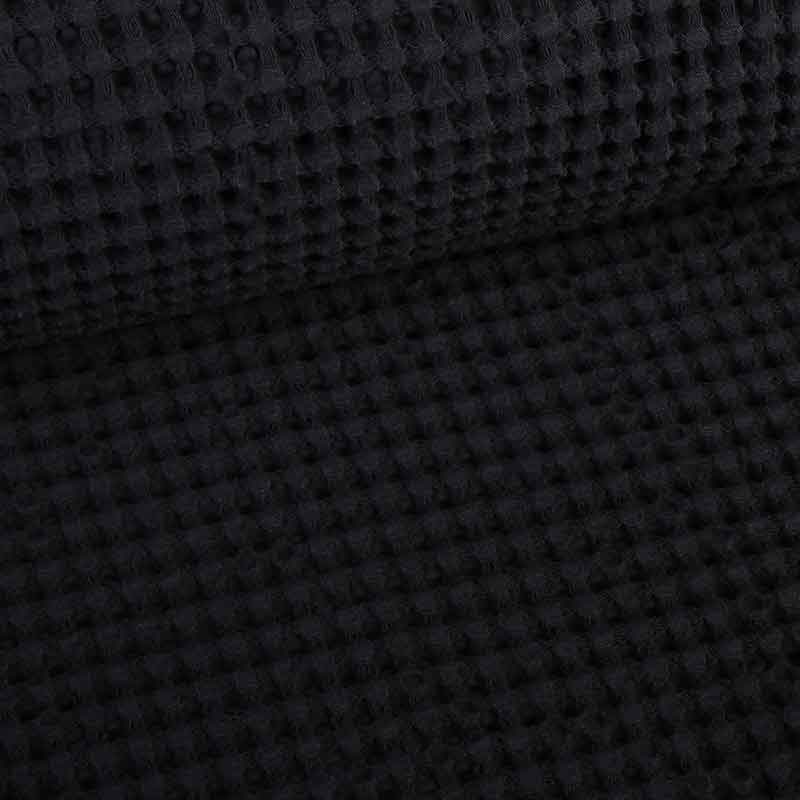 Waffle cotton large black
