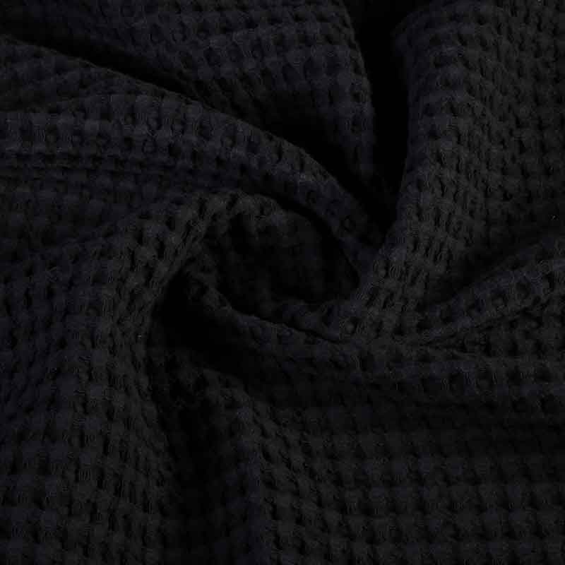 Waffle cotton large black