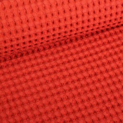 Waffle fabric large rust