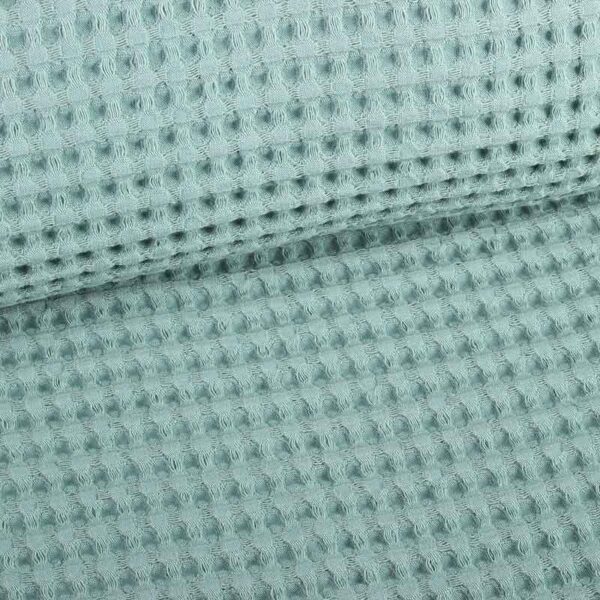 Waffle fabric dark sage green