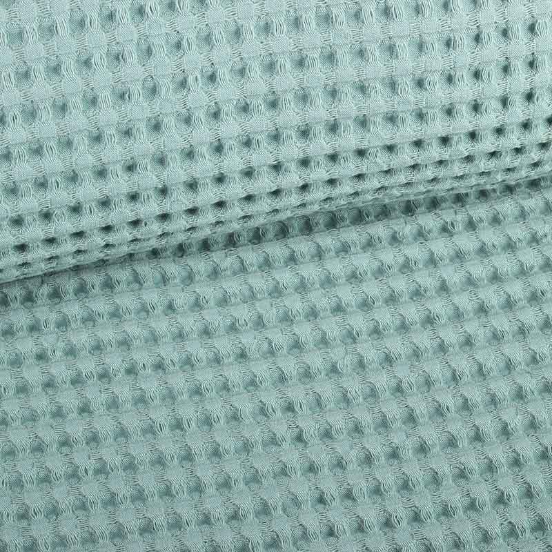 Waffle fabric dark sage green