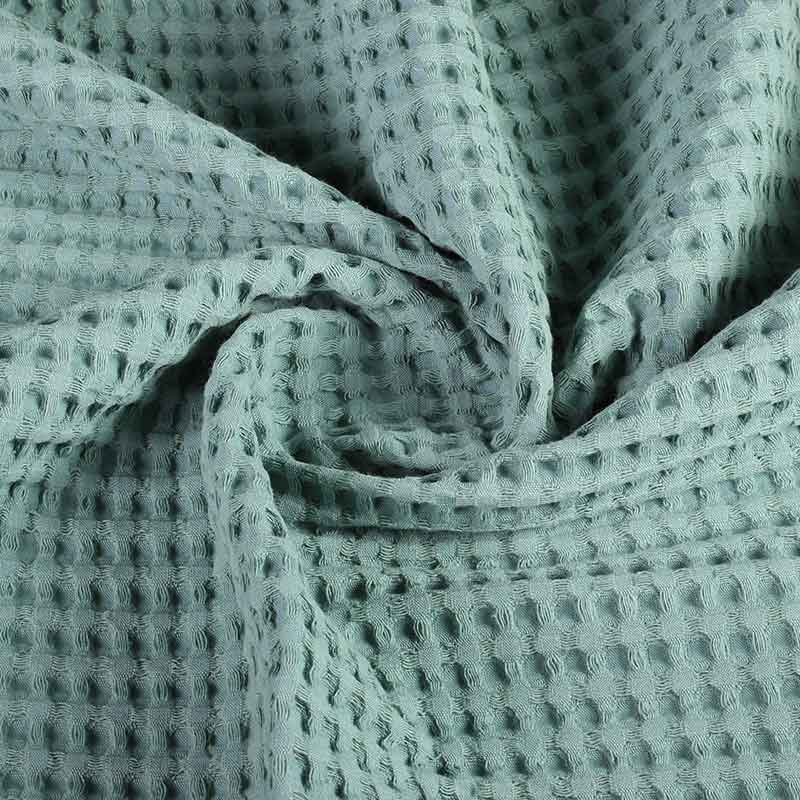 Waffle fabric dark sage green