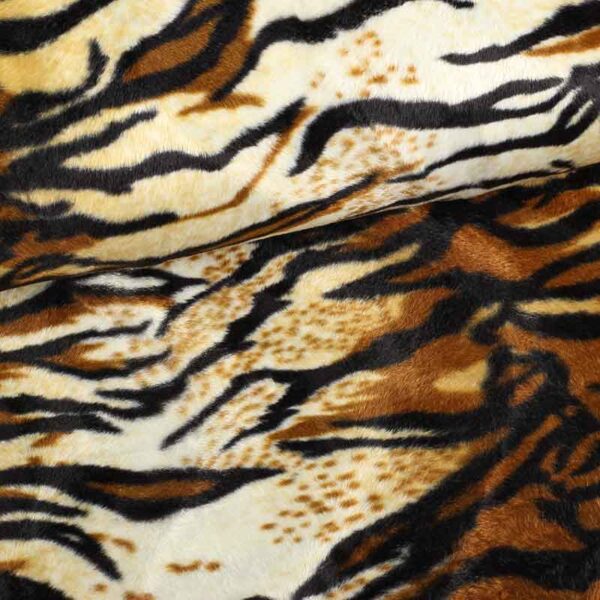 Velboa fabric tiger print