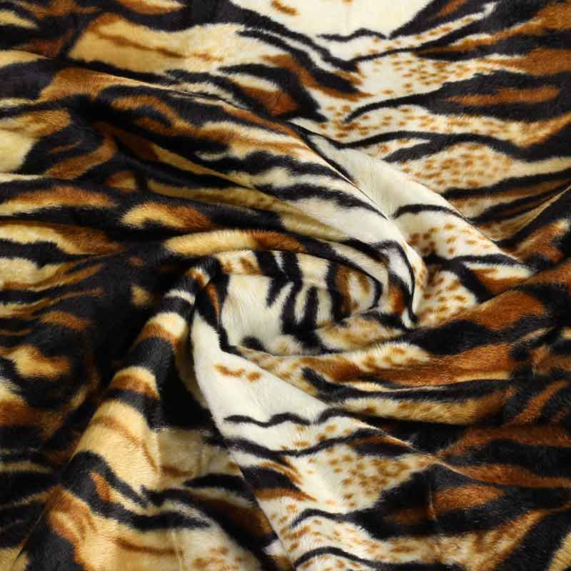 Velboa fabric tiger print