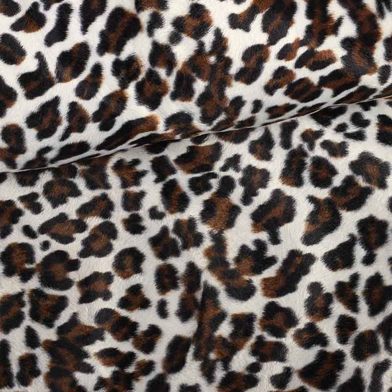 Velboa fabric jaguar print