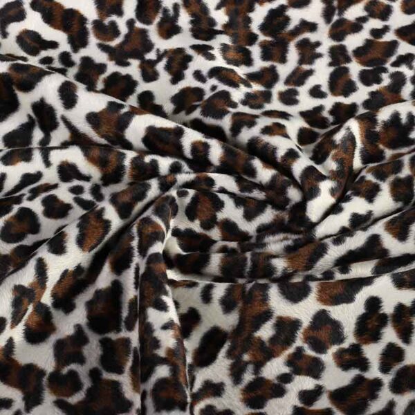 Velboa fabric jaguar print