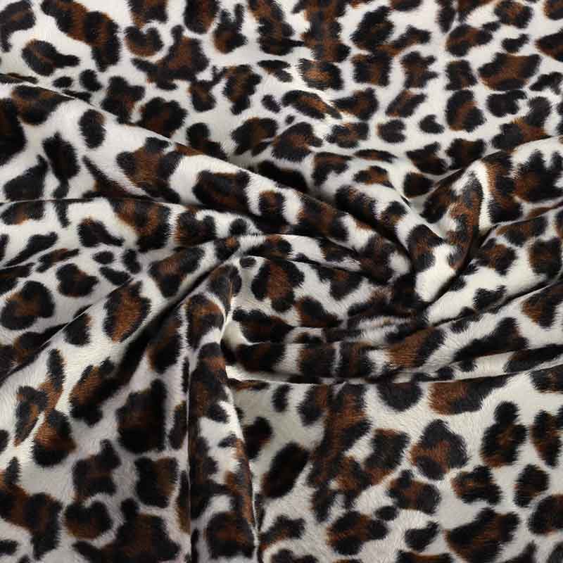 Velboa fabric jaguar print