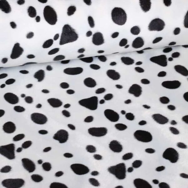 Velboa fabric Dalmatian print