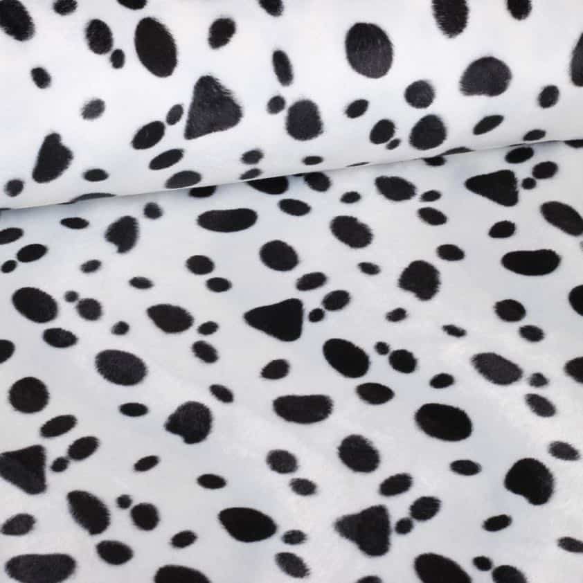 Velboa fabric Dalmatian print