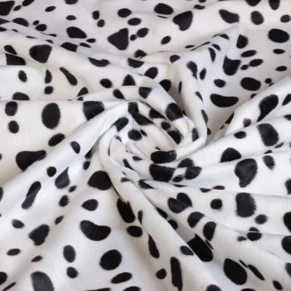 Velboa fabric Dalmatian print