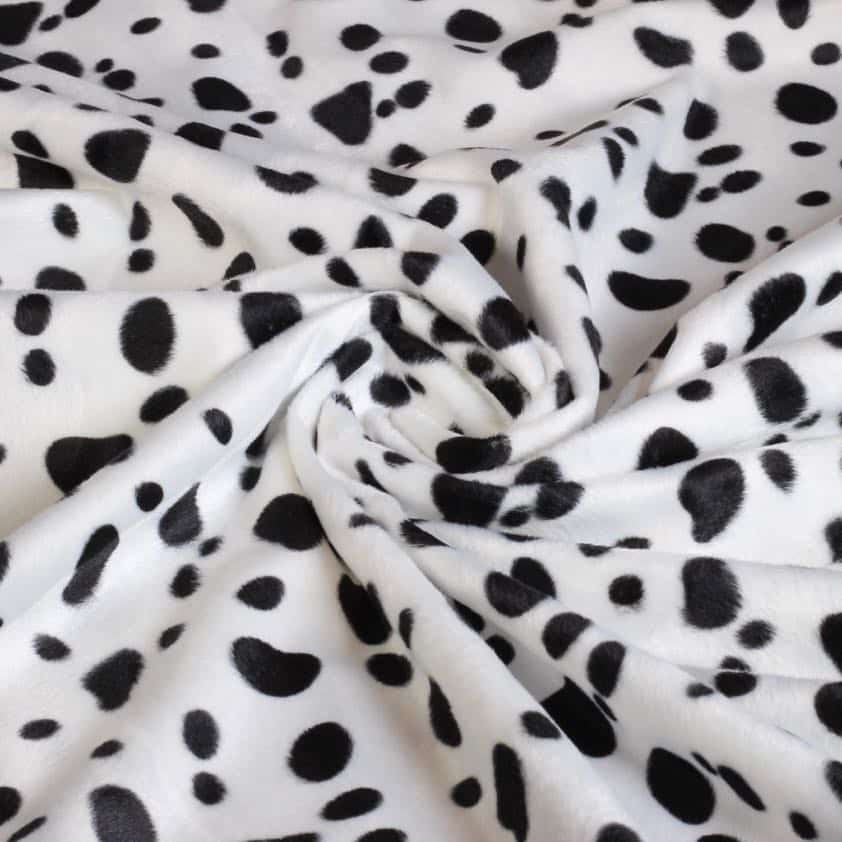 Velboa fabric Dalmatian print