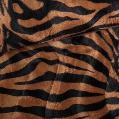 Velboa fabric zebra print brown large