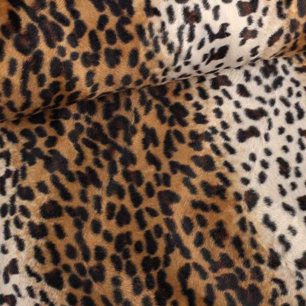 Velboa fabric leopard print