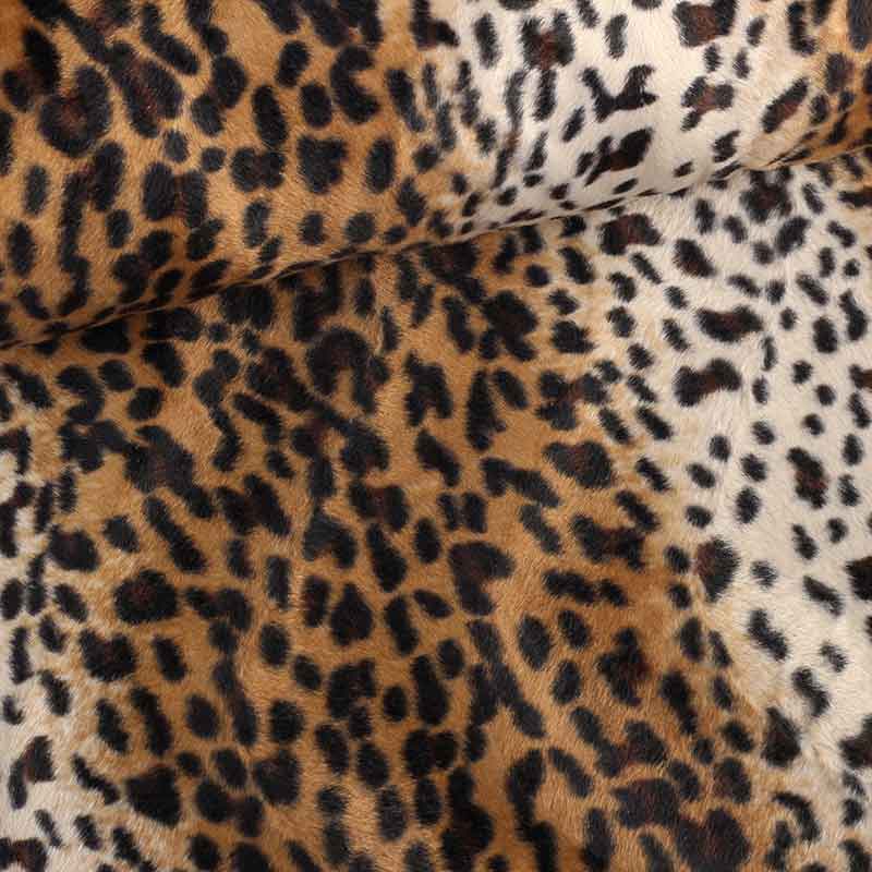 Velboa fabric leopard print