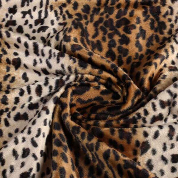 Velboa fabric leopard print