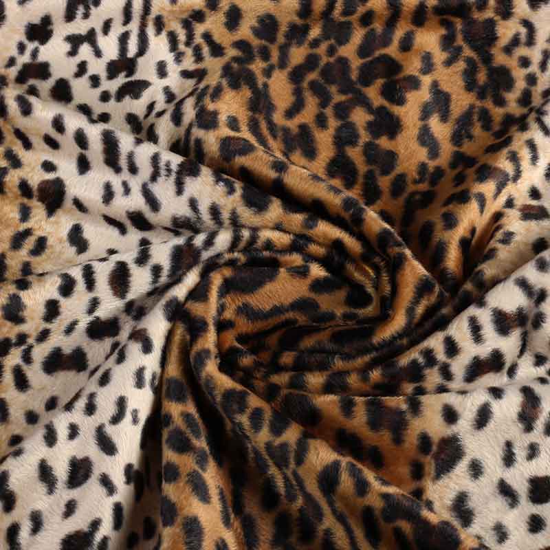 Velboa fabric leopard print