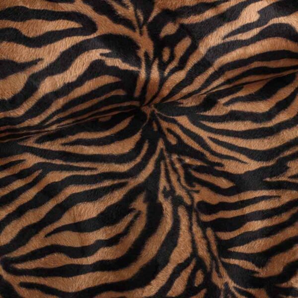 Velboa fabric zebra print brown small