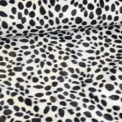 Velboa fabric cheetahprint black white