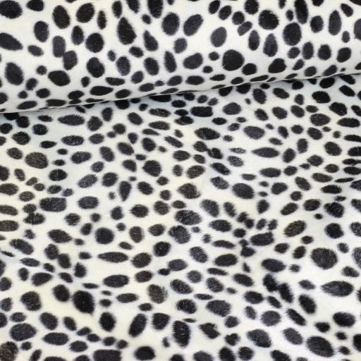 Velboa fabric cheetahprint black white