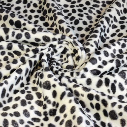 Velboa fabric cheetahprint black white
