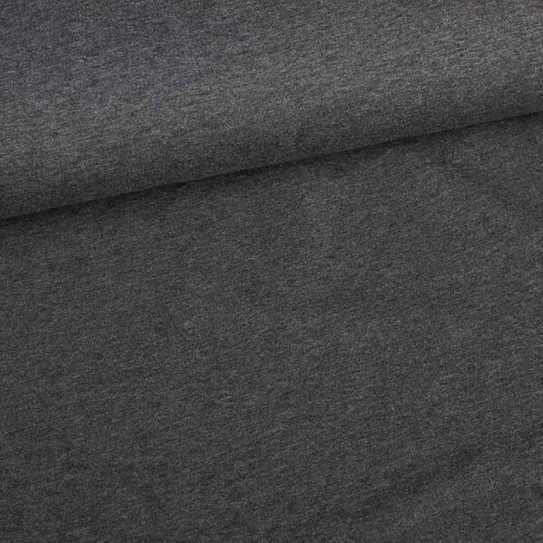 French Terry fabric anthracite melange
