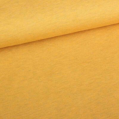 French Terry fabric ochre yellow melange