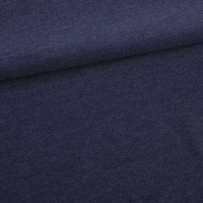 French Terry fabric dark denim melange