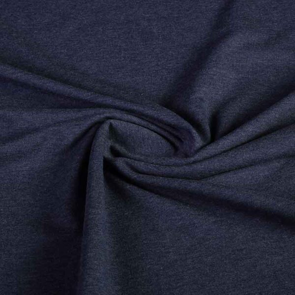 French Terry fabric dark denim melange