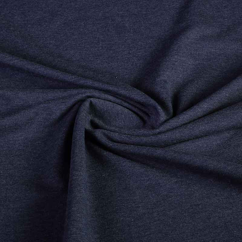 French Terry fabric dark denim melange