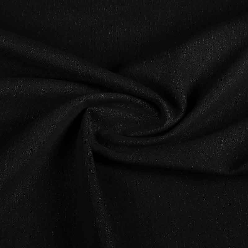 Denim fabric washed black