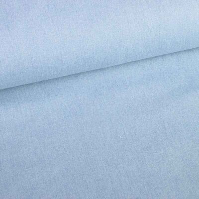 Denim fabric light blue washed
