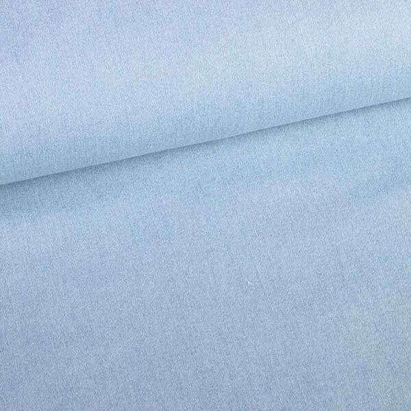 Denim fabric light blue washed