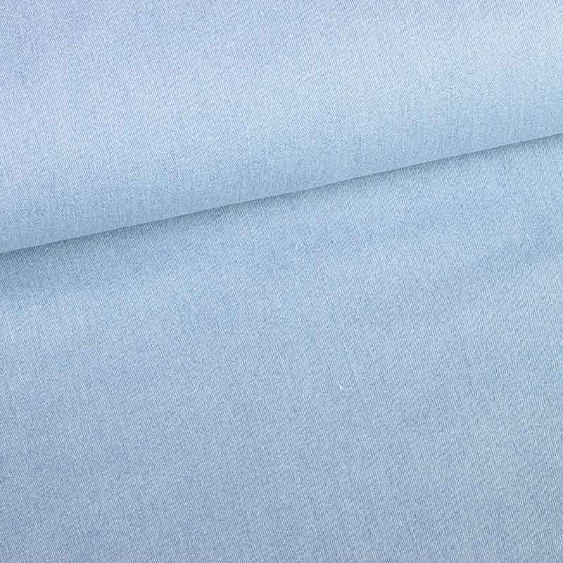 Denim fabric light blue washed