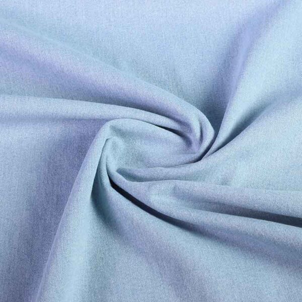 Denim fabric light blue washed