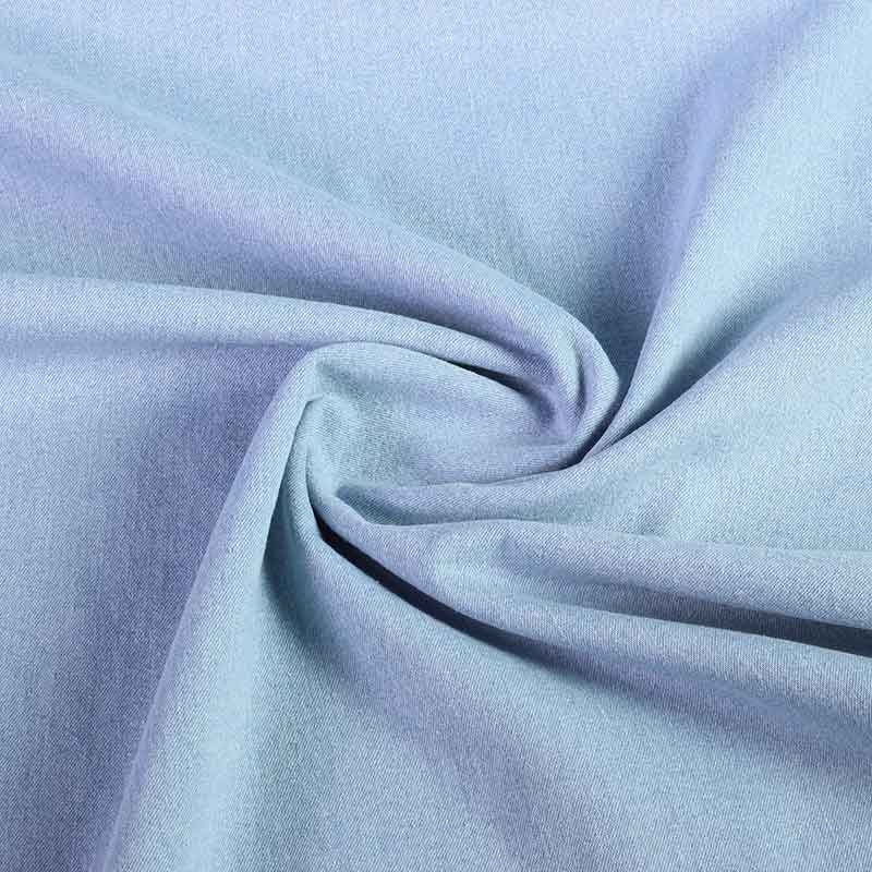 Denim fabric light blue washed
