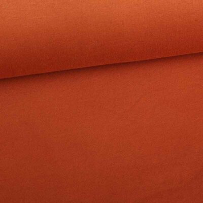 Jogging sweat fabric brushed cognac